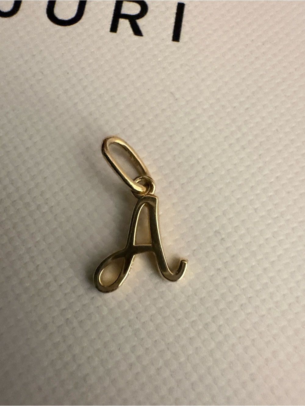 Mejuri 14k Cursive Letter A Charm